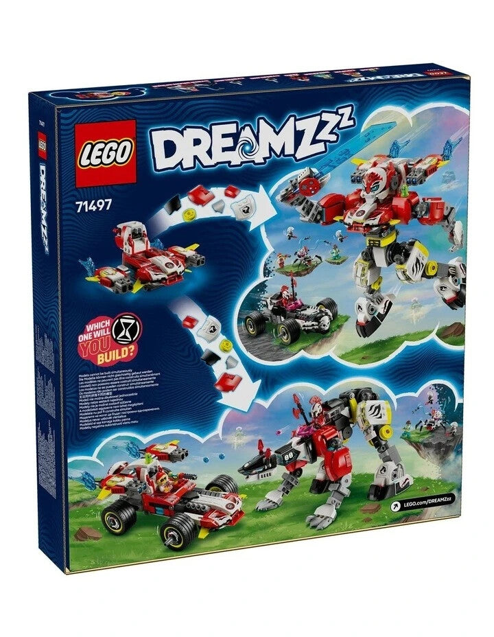 LEGO DREAMZzz Cooper's Tiger Mech & Zero's Hot Rod Car 71497