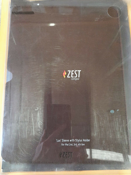 Zest 'Lux' Sleeve with Stylus Holder For iPad 2/3/4 Gen Brand New