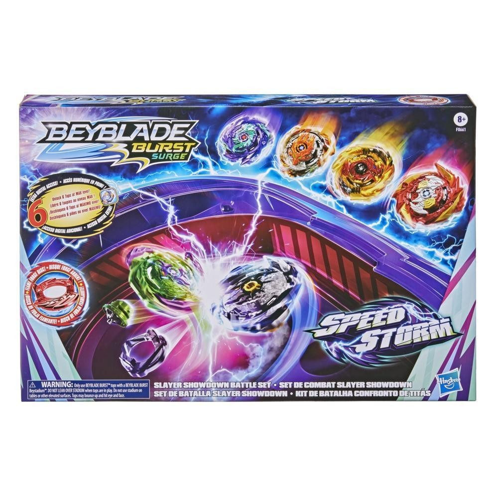 Beyblade Burst Surge Speed storm Slayer Showdown Battle Set Arena 6 Beys