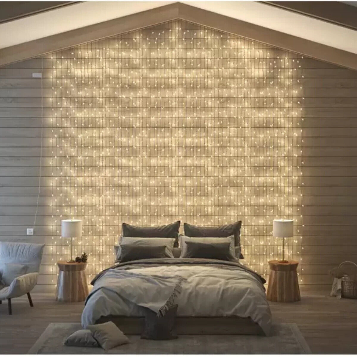 AVAH Fairy String Light Curtain 3M x 3M 1200 LED Dimmable Remote Timer 8 mode