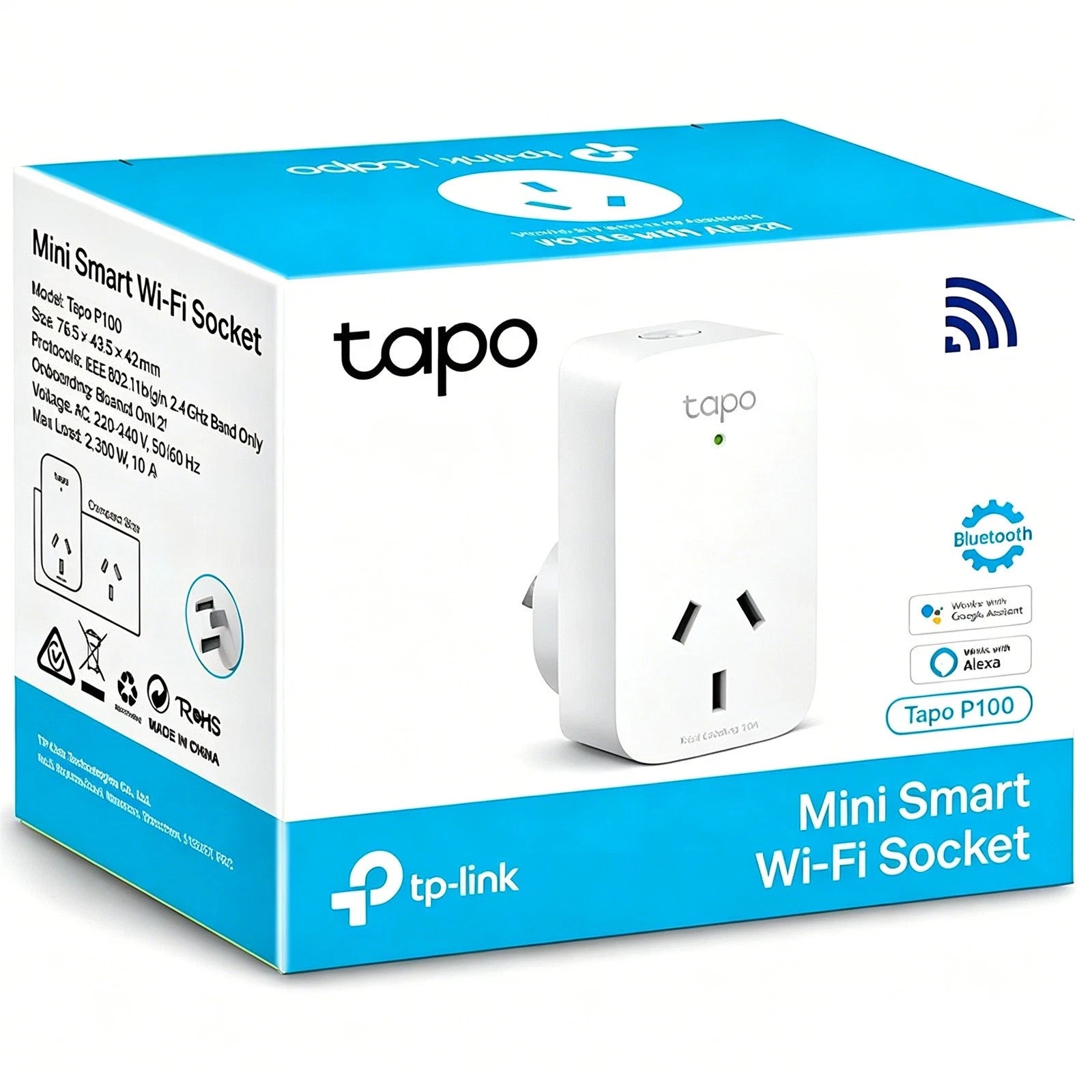 TP-Link Smart Power Tapo P100 V2.2 Mini Smart Wi-Fi Socket TAPO-P100 AU Plug