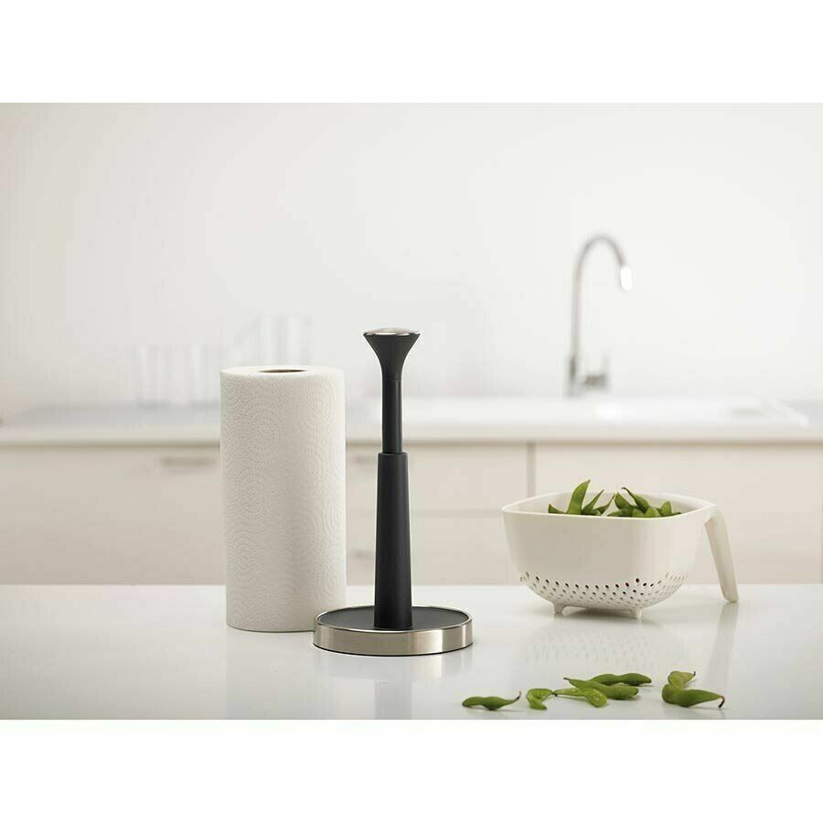 Joseph Joseph Tissue Paper Towel Roll Holder Stand Push & Tear Kitchen Steel