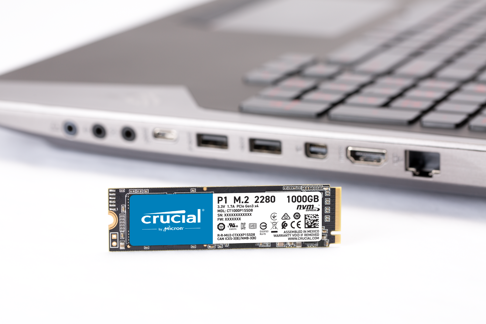 Crucial P1 1TB CT1000P1SSD8 NVMe PCIe M.2 Internal SSD Solid State Drive