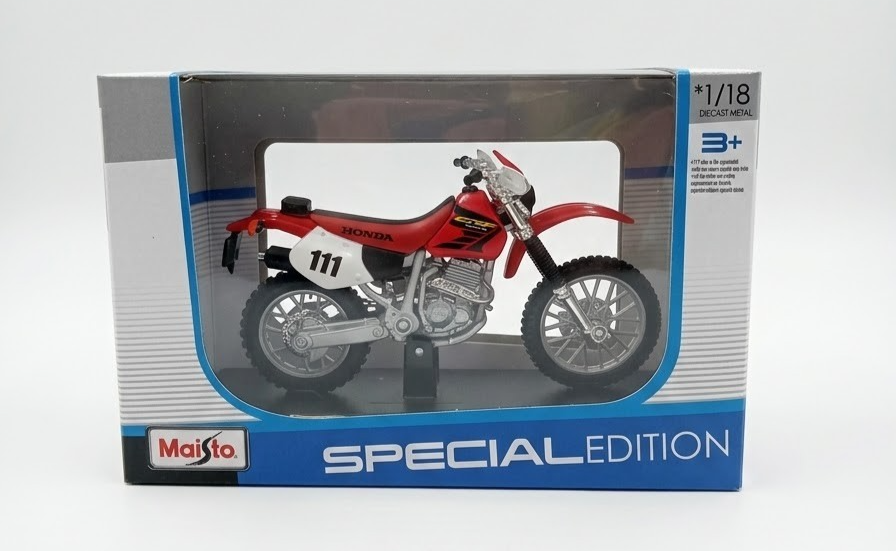 Maisto 1:18 – Honda XR400R (Red) – Special Edition Model