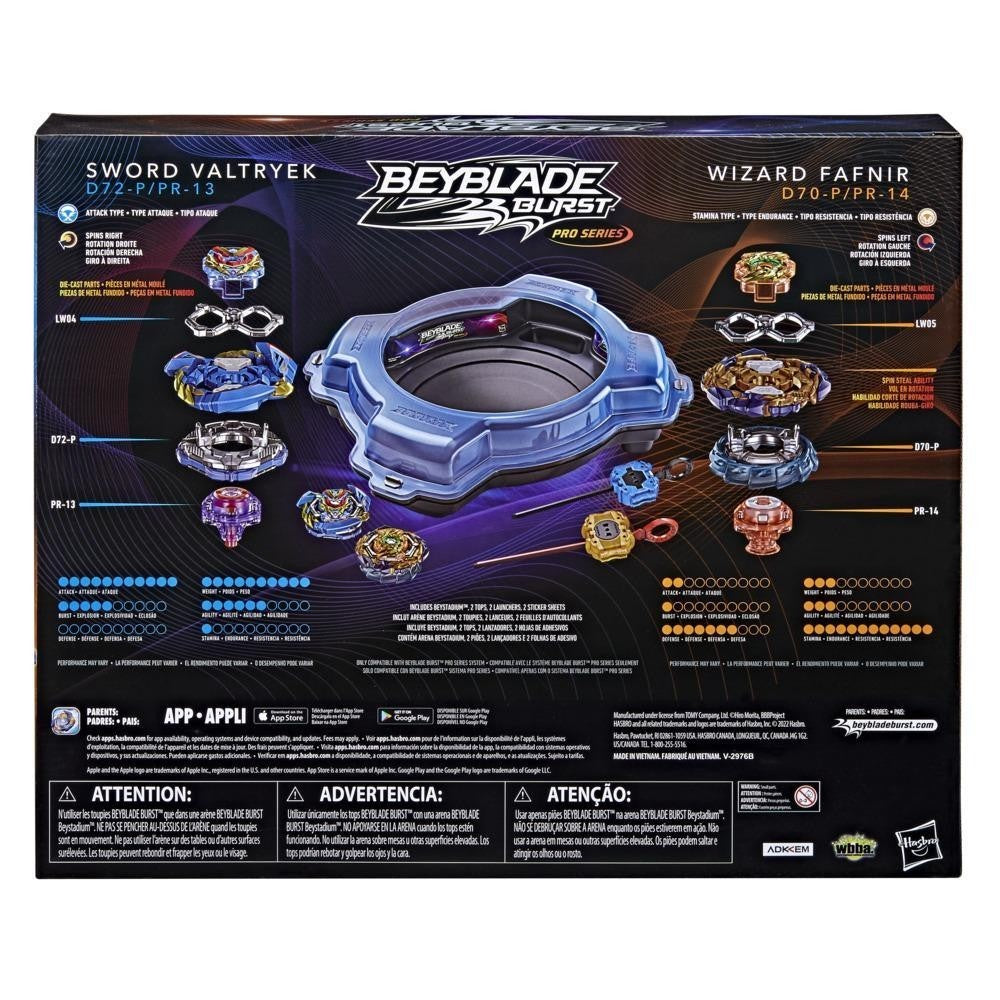Beyblade Burst Pro Series Battle Set Battle Arena Sword Valtryek Wizad Fafnir