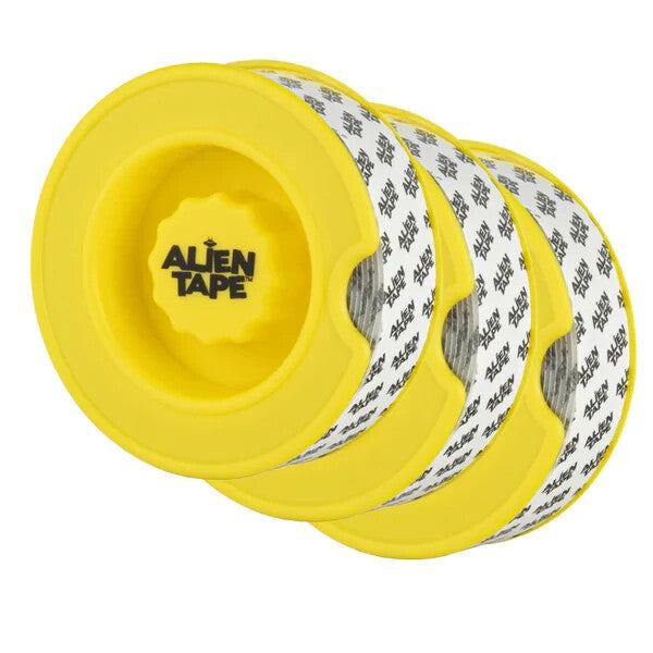 Genuine Alien Tape EASY CUT 3 Pack, Reusable Non-Adhesive Double Sided Tape