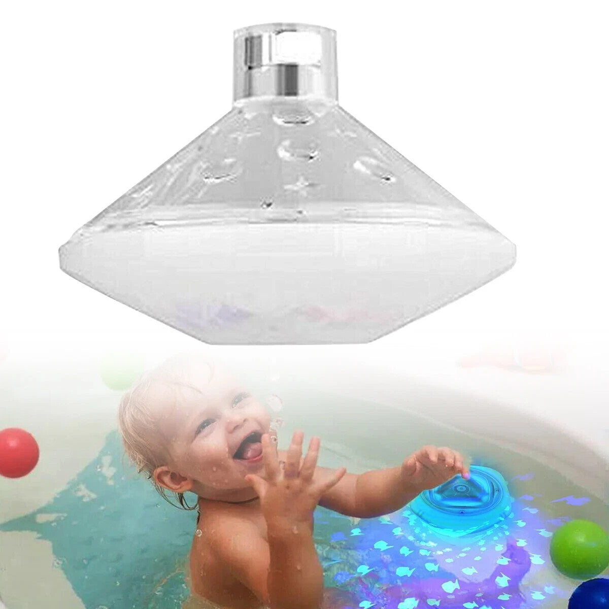 LED Floating Bath Lights Underwater Hot Tub RGB Colorful Lazy Spa Disco Lamp