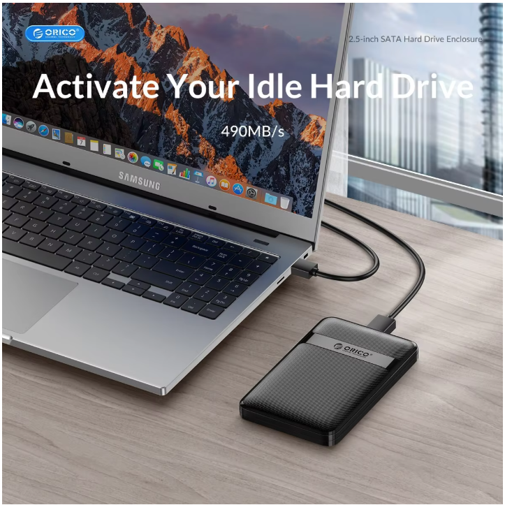 ORICO 2577U3 USB 3.0 2.5 SATA SSD Hard Disk Drive Enclosure Case USB C Brand New