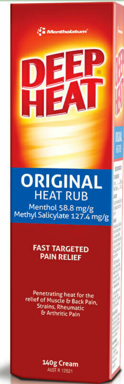 Deep Heat Original Heat Rub Cream 140g Fast Targeted Pain Relief