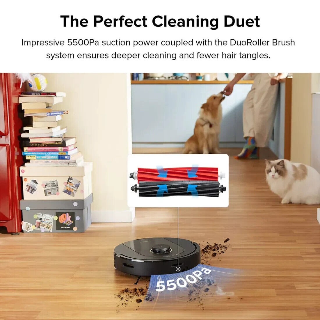 Roborock Q5 Pro+ Plus Robot Vacuum and Mop with Auto-Empty Dock - Black