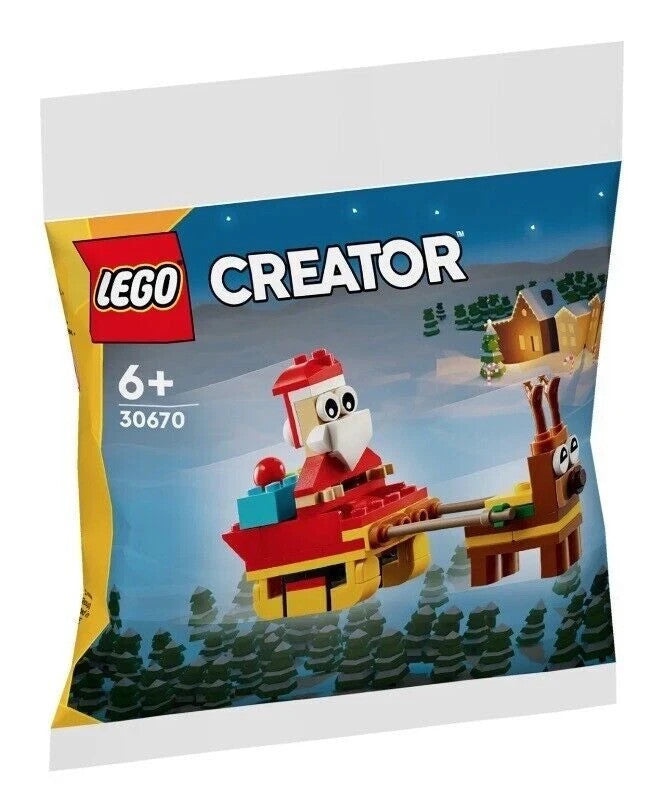 LEGO CREATOR SANTA'S SLEIGH RIDE SET 30670 POLYBAG CHRISTMAS NEW SEALED RARE