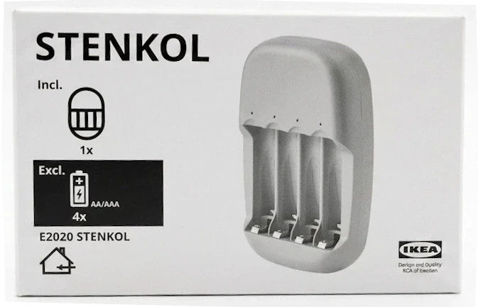 IKEA Stenkol AA /AA Rechargeable Battery Charger