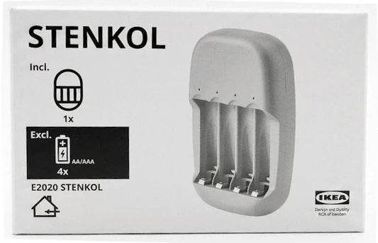 IKEA Stenkol AA /AA Rechargeable Battery Charger