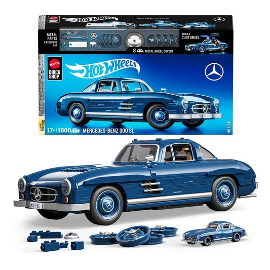 Mattel Brick Shop Hot Wheels Mercedes-Benz 300 SL Building Set AU Stock