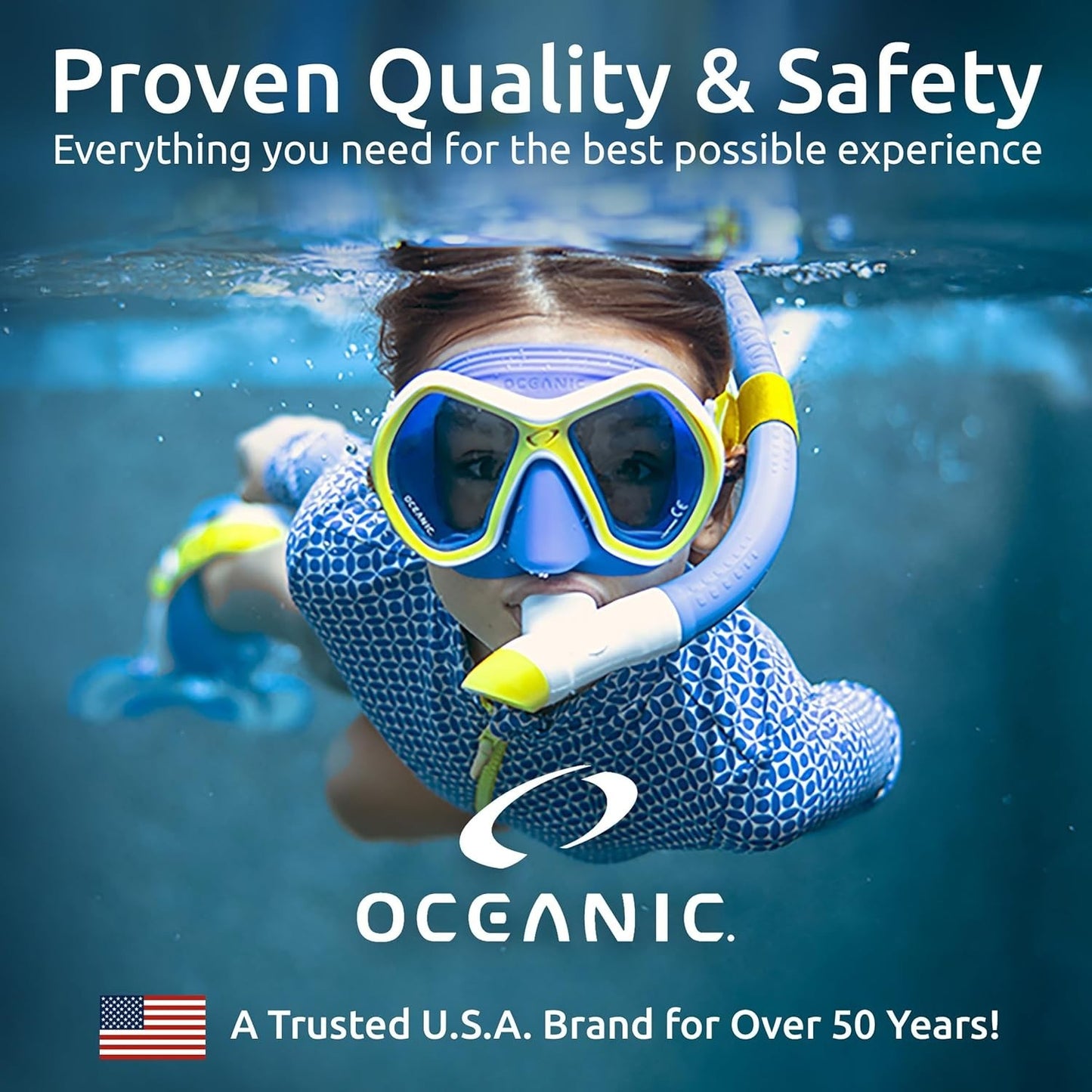 Oceanic Youth Junior Snorkeling Set Size S/M Teen JR 9-13.5 Adjustable Size