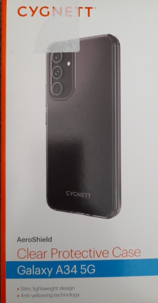 Cygnett AeroShield Clear Protective Case Samsung Galaxy A34 5G Slim, lightweight