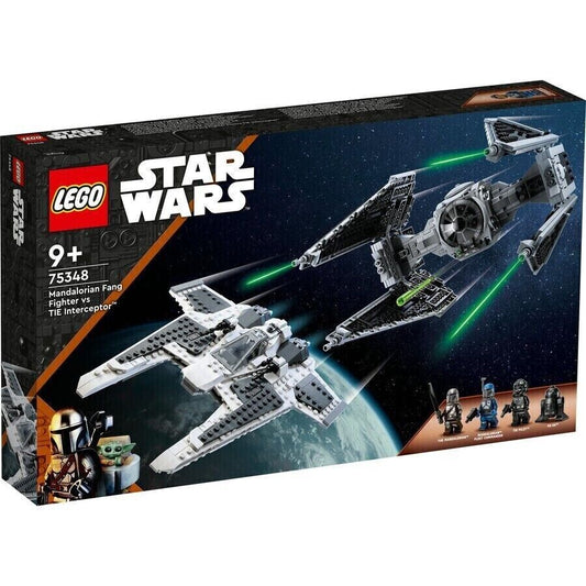 LEGO 75348 Star Wars - Mandalorian Fang Fighter vs. TIE Interceptor (Brand New)