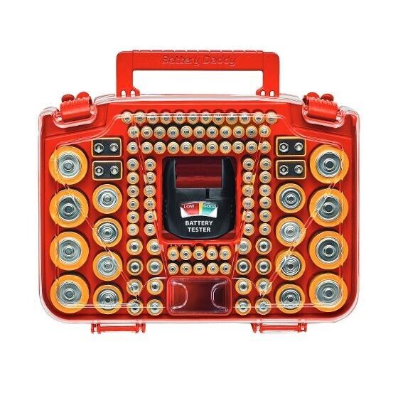 Battery Daddy Smart AS SEEN ON TV Organise Store 174 Battery Storage Box Tester