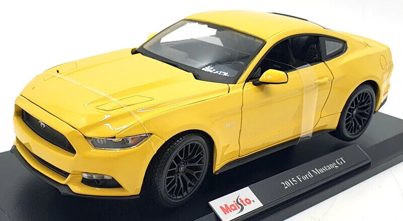 Genuine Maisto 1/18 scale 2015 Ford Mustang GT Yellow 1:18 Diecast Car