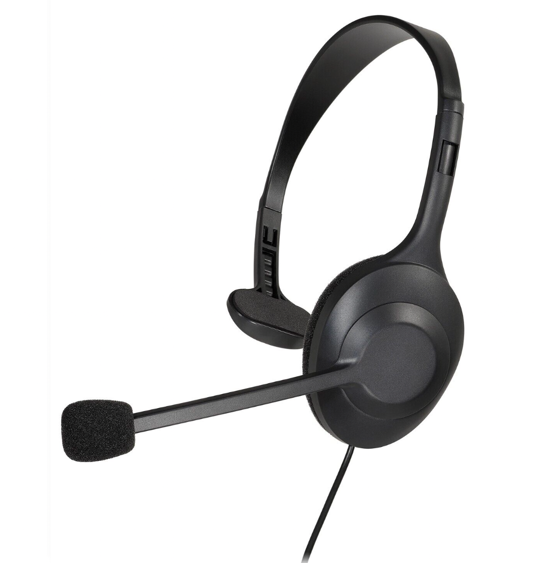 Audio Technica Single Ear USB C A Noise Cancelling MIC PC Headset Wired Black