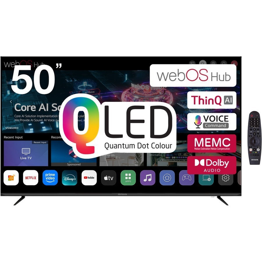 AIWA 50" 4K Ultra HD QLED WebOS Hub TV with Magic Remote