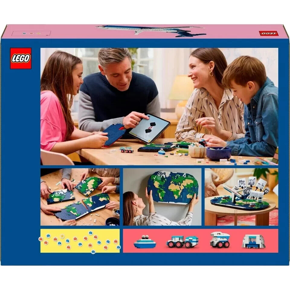 LEGO 41838 Family Travel Moments Jet world map photo holders Toy Building Set