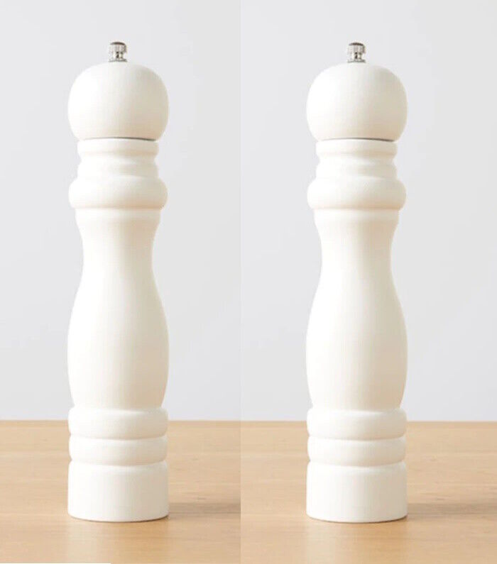 2x / 1x Classic Wooden Salt Pepper Grinder Black Dining Decor Shaker Wood Set