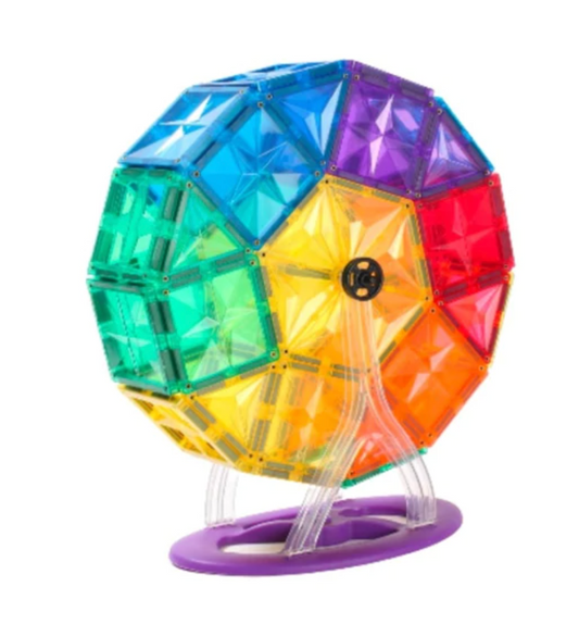 57 Pieces Magnetic Tiles Ferries Wheel Set Age 3+ include 6x Glow Tiles