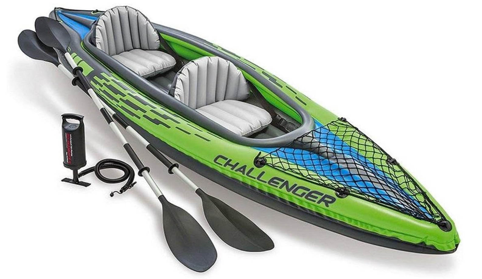 INTEX Challenger Inflatable Kayak Set include Deluxe 218 cm Kayak Paddles, Pump
