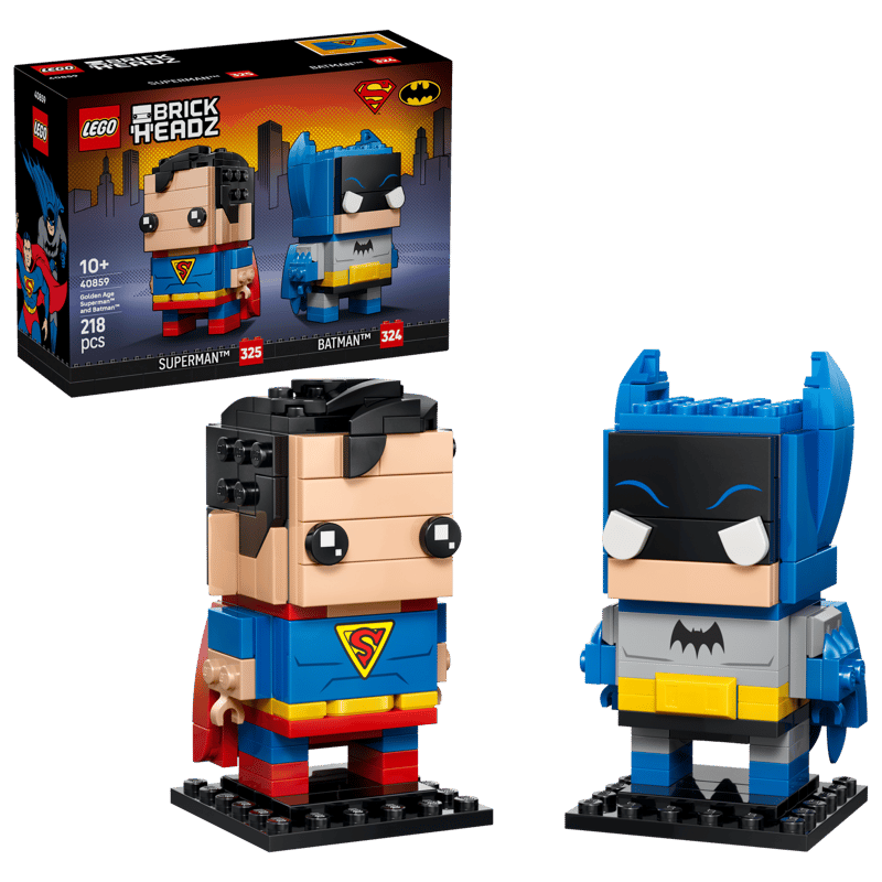 LEGO 40859 BrickHeadz Super Heroes Golden Age Superman and Batman NEW