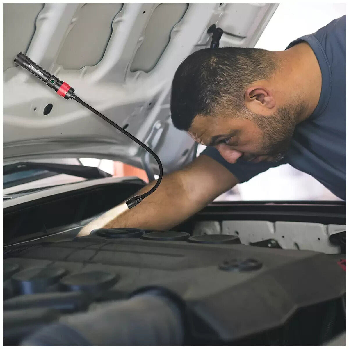 Camelion 3 in 1 LED Flashlight Kit Rechargeable Work Light Flexible Torch