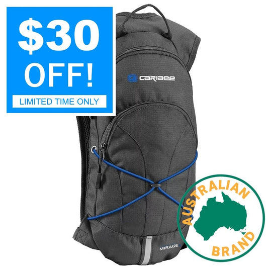 LIMITED TIME Caribee Mirage Hydration Pack 2L Hiking Bike Cycling Backpack RRP69
