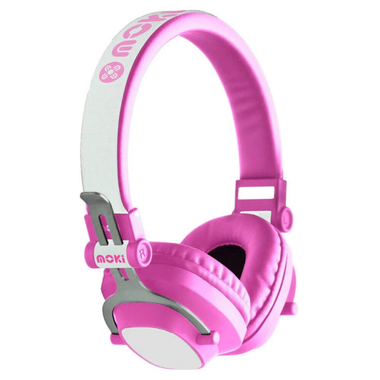 Moki Exo Kids Wireless Bluetooth Headphones with Mic - Pink