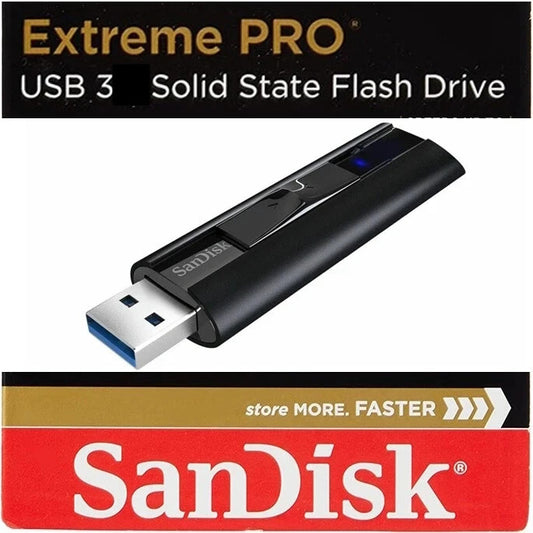 128GB SSD USB 3.1 Flash Drive SanDisk Extreme Pro Portable CZ880 No Box