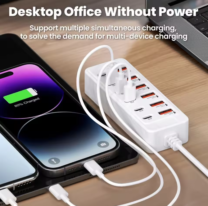 Multi USB 3.0 Hub 12 Port High Speed USB C A Compact Expansion Charger Station