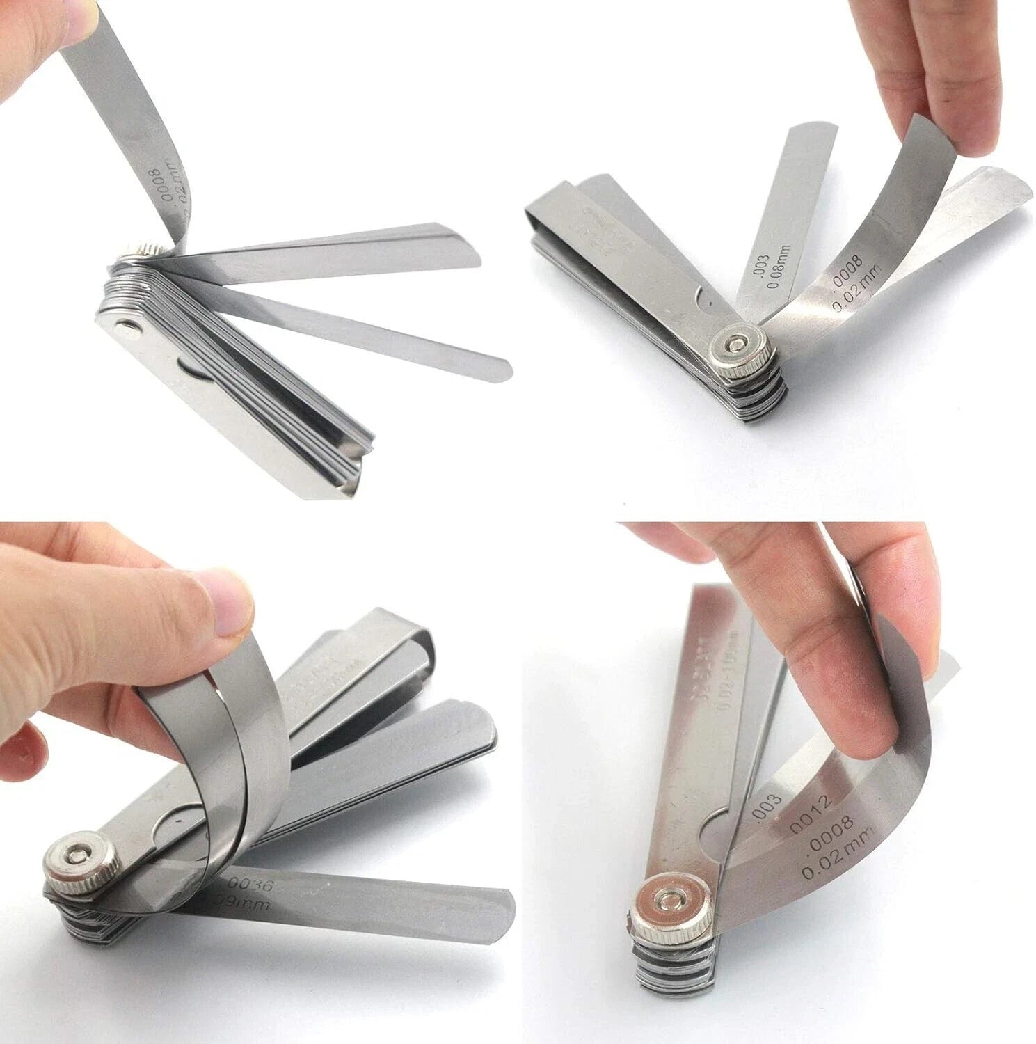 SATA 32 Blade Feeler Gauge Dual Marked MM/Inch Thickness Gap Metric Filler Tool