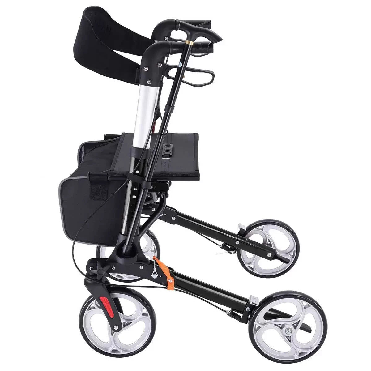 Altus Deluxe Euro Style Walker Rollator 10 Inch Wheel Black