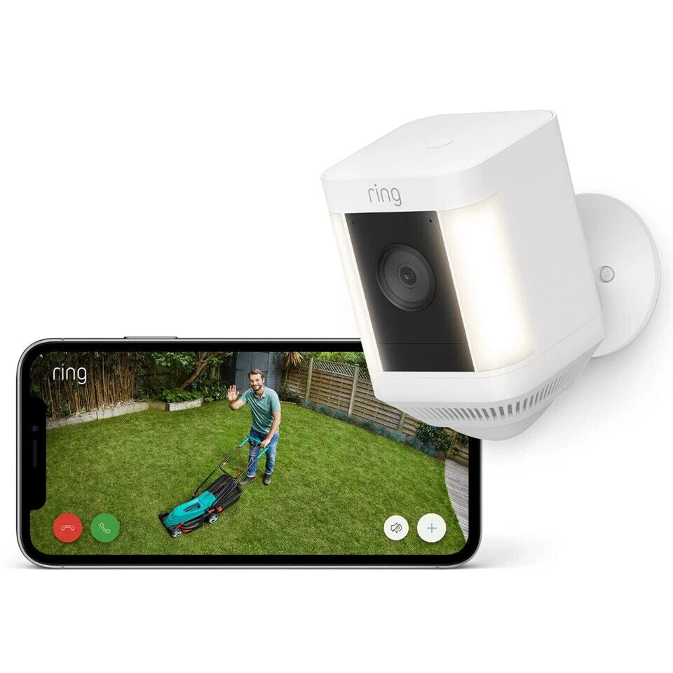 RING Spotlight Cam Plus Battery - White - 2 Pack [B0B7QMF9T5]