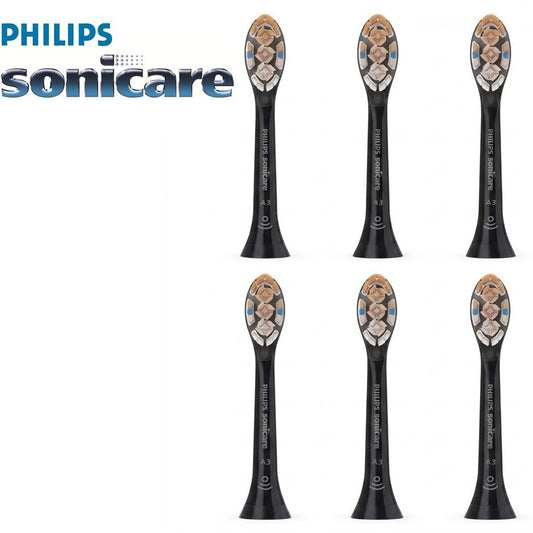 6-Pack Genuine Philips Sonicare A3 All-In-One Premium Brush Heads (Black)