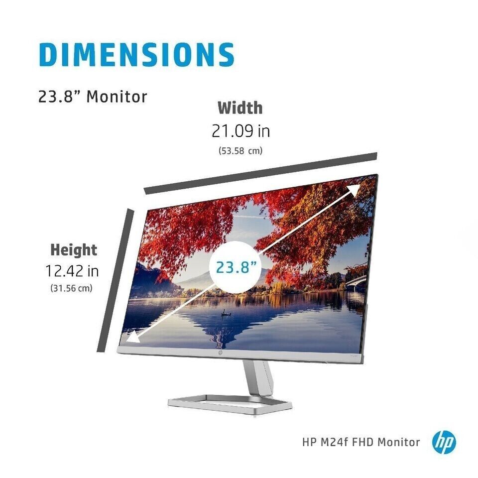 HP Home Monitors | HP M24f 23.8 inch FHD 1080P Monitor LED Backlit LCD 24