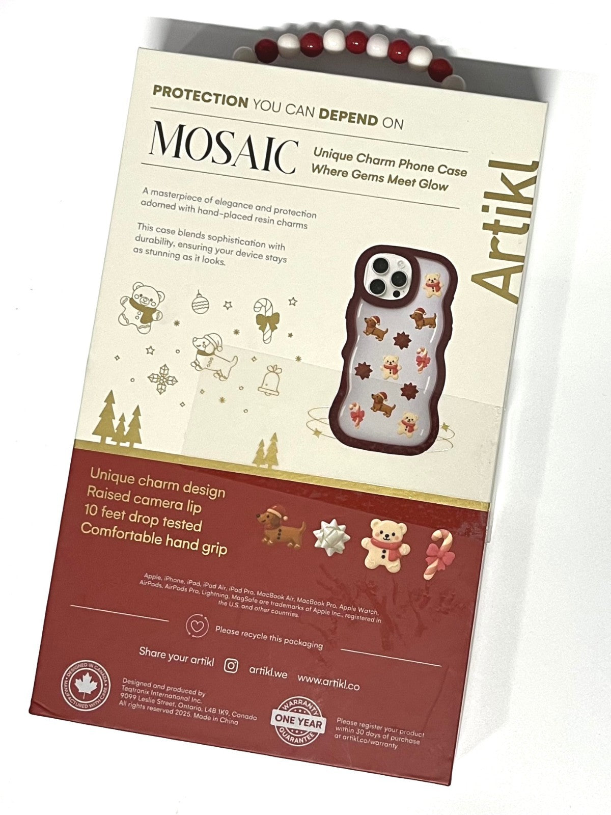 Artikl Mosaic 3D Glass Ginger Bread Wonderland Phone Case for iPhone 16 Pro Max
