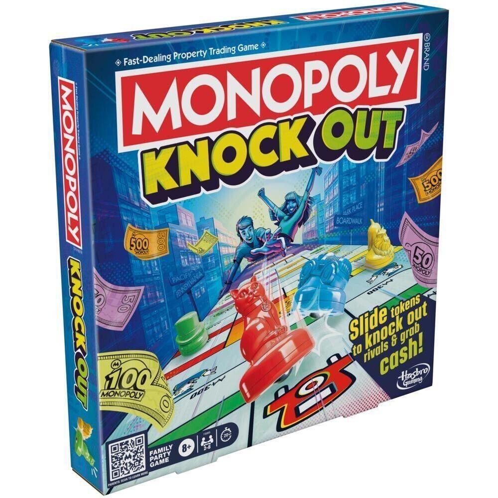 Monopoly Knockout Game Knock Out Family Party Board Game 2-8p