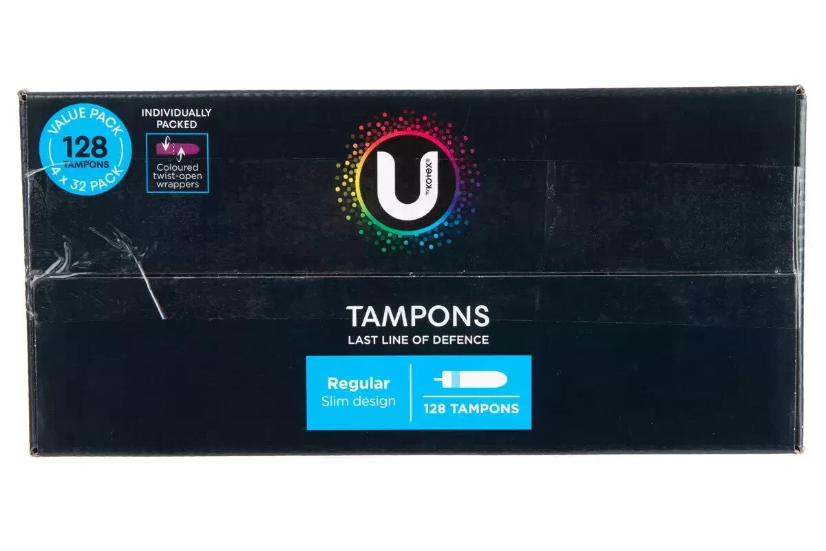 U By Kotex Regular Tampons 128 Pack