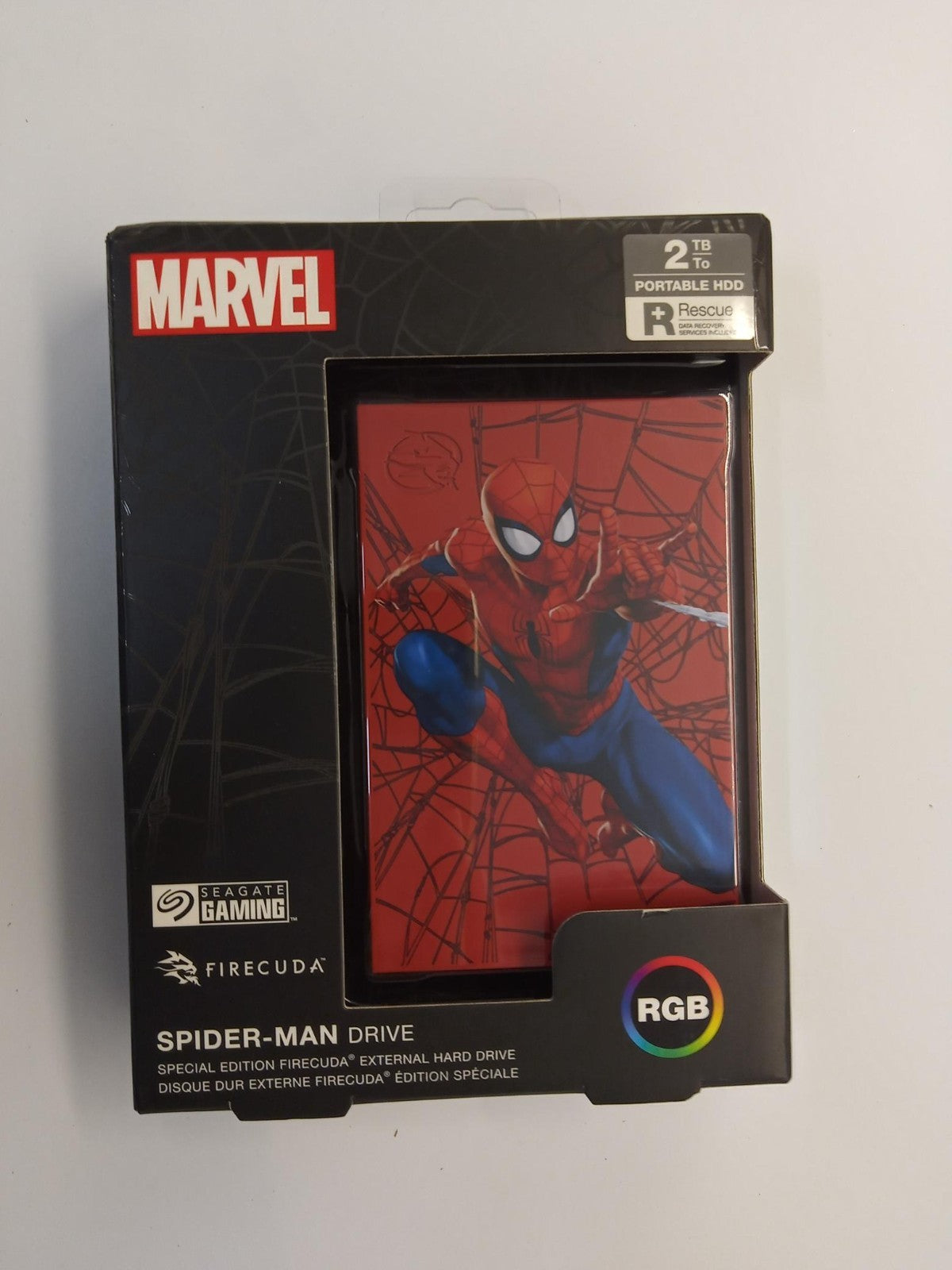 Seagate FireCuda External Gaming Hard Drive 2TB HDD - Marvel's Spider Man