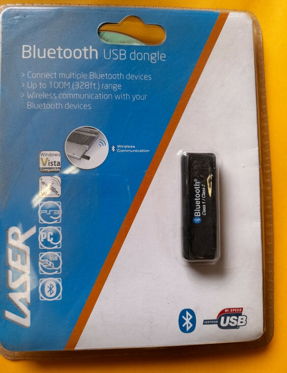 Laser Bluetooth USB Adapter Dongle Black Brand New