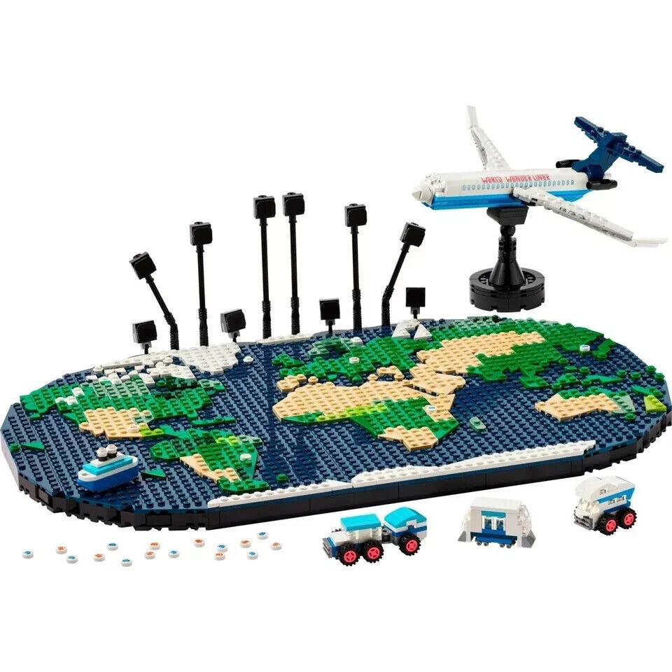 LEGO 41838 Family Travel Moments Jet world map photo holders Toy Building Set