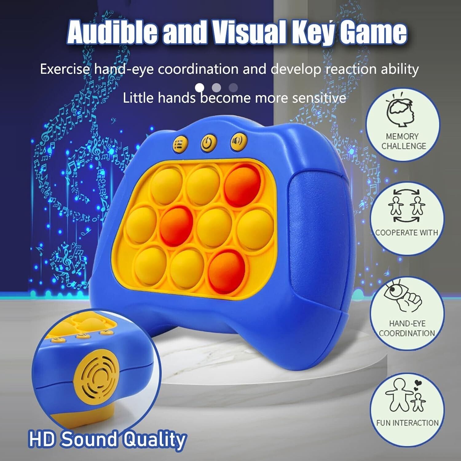 Speed Push Puzzle Game Machine Push Fidget Toy Stress Relief Quick Pop Response