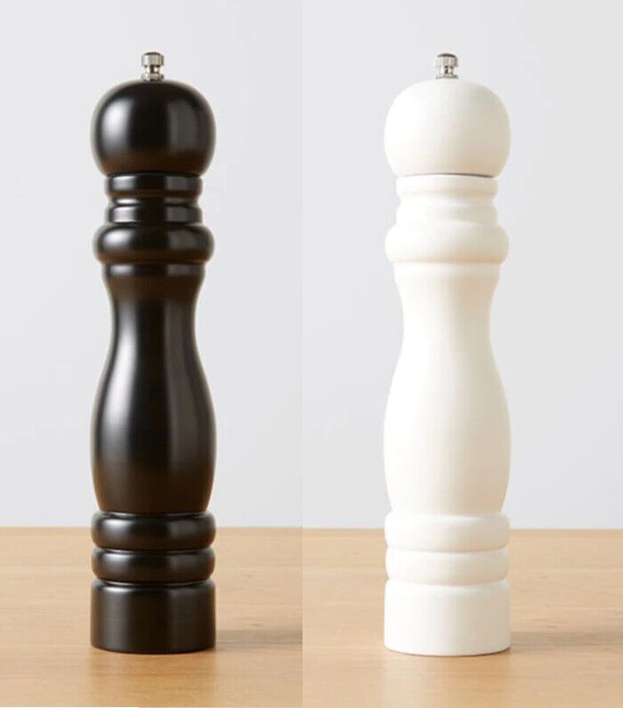 2x / 1x Classic Wooden Salt Pepper Grinder Black Dining Decor Shaker Wood Set
