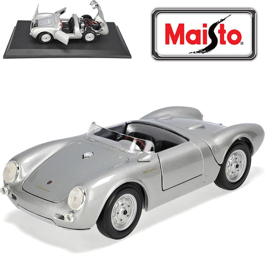 1956 PORSCHE 550A SPYDER SILVER by MAISTO SPECIAL EDITION 1:18
