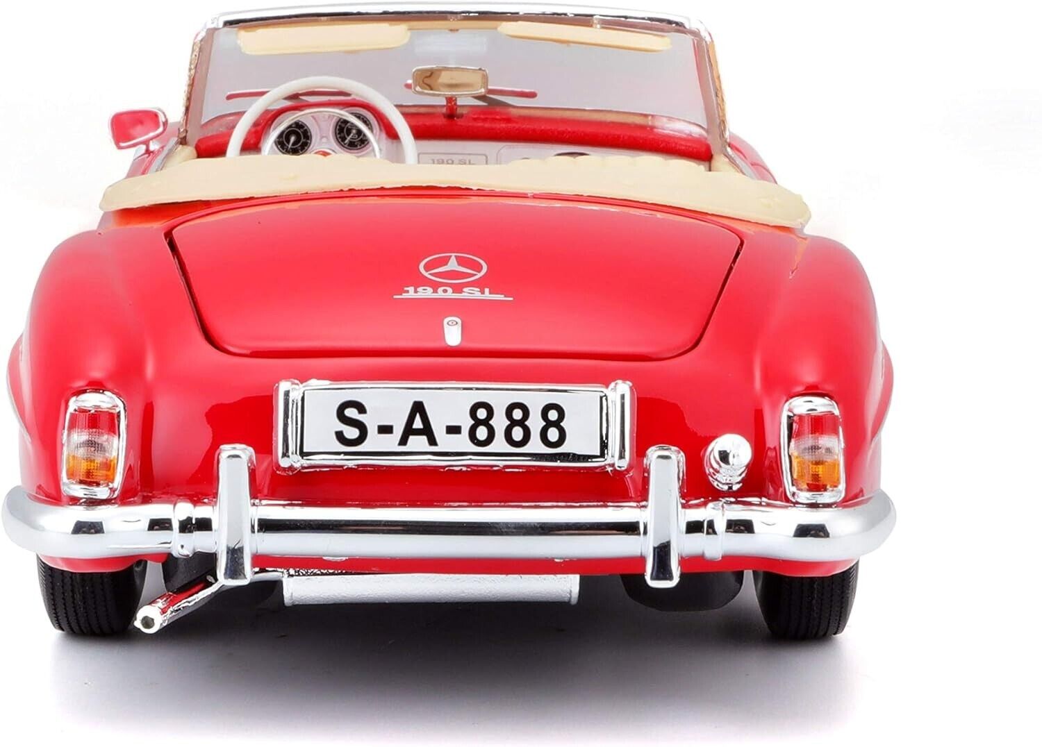 Maisto 1:18 1955 Mercedes-Benz 190SL Diecast Vehicle Display Car Red